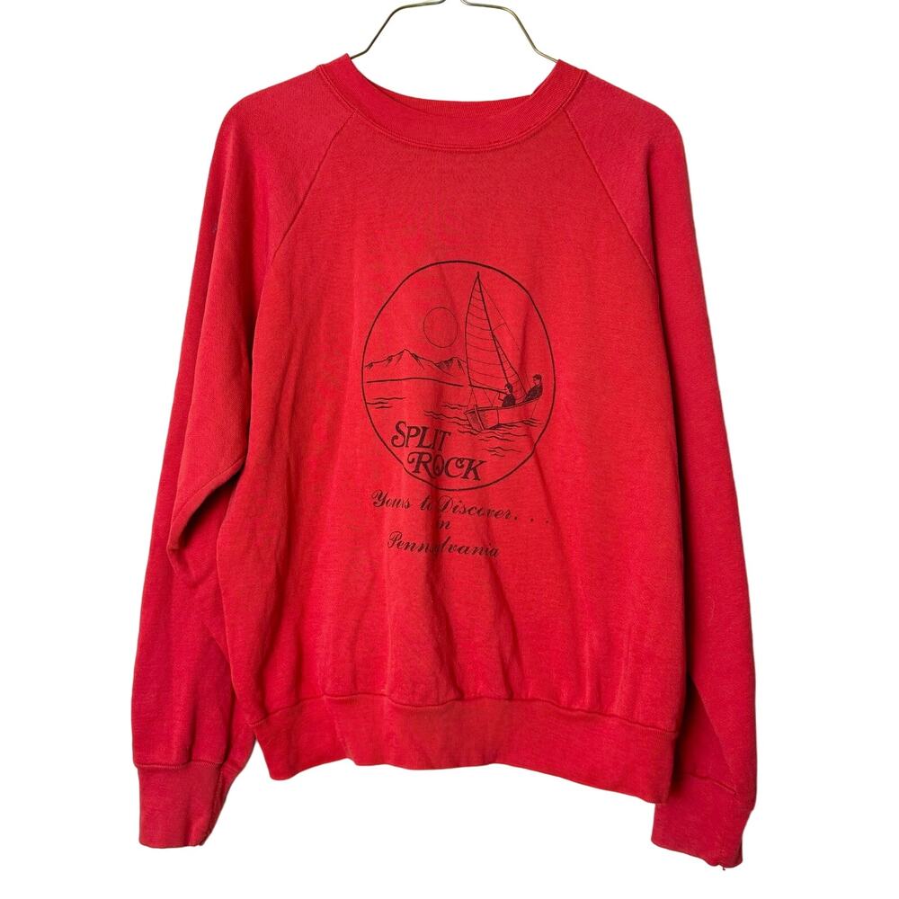 Vintage MILLER Split Rock Pennsylvania PA screen print sweatshirt Size LARGE‎
